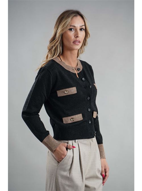 Cardigan laminato Try Me | 5008NERO